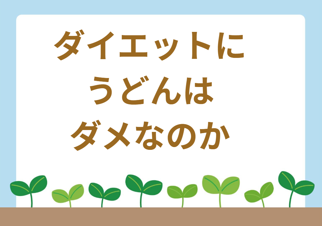 ダイエット　うどん　だめ